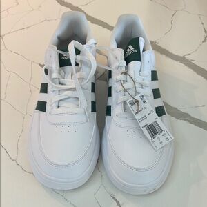 Adidas White and Green Sneakers